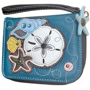 Chala Sand Dollar & Shells Zip-Around Wallet